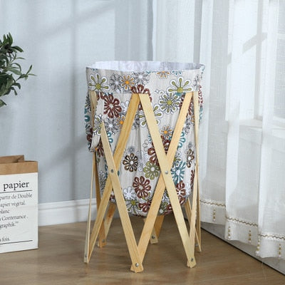 Panier à Linge pliable Petit Soleil en bois BIO | Bambou Calme
