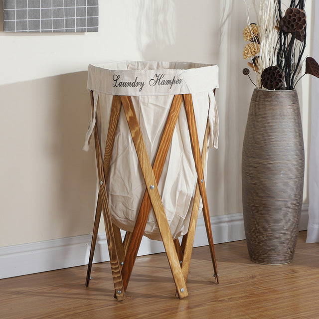 Panier à Linge pliable Petit Soleil en bois BIO | Bambou Calme