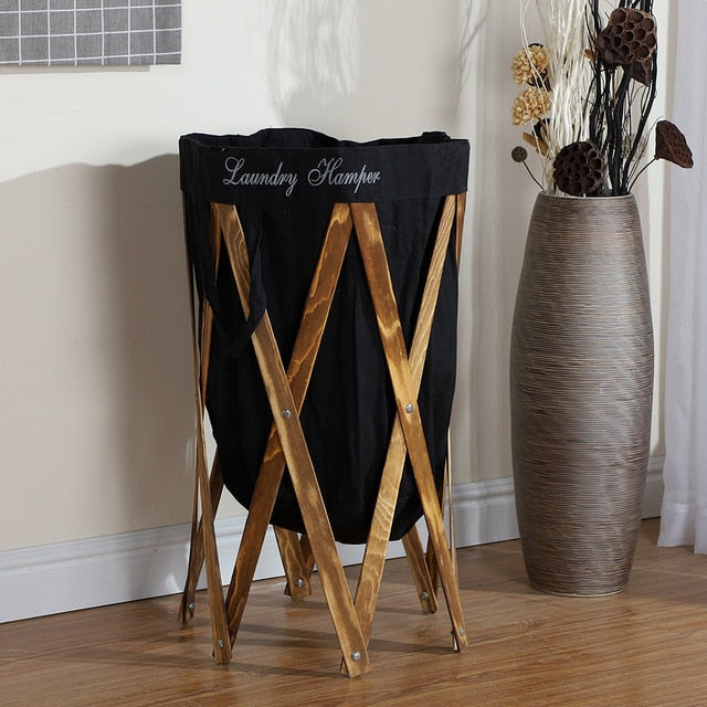 Panier à Linge pliable Petit Soleil en bois BIO | Bambou Calme