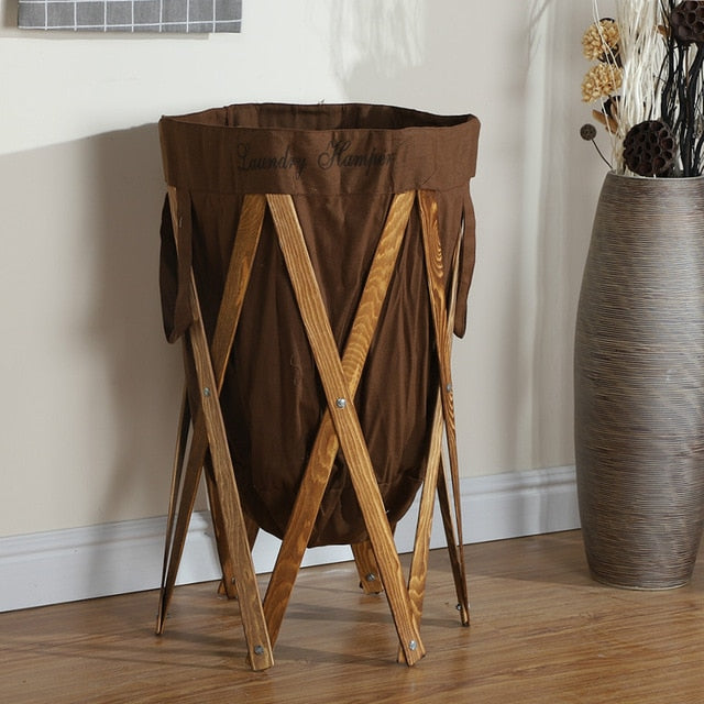Panier à Linge pliable Petit Soleil en bois BIO | Bambou Calme