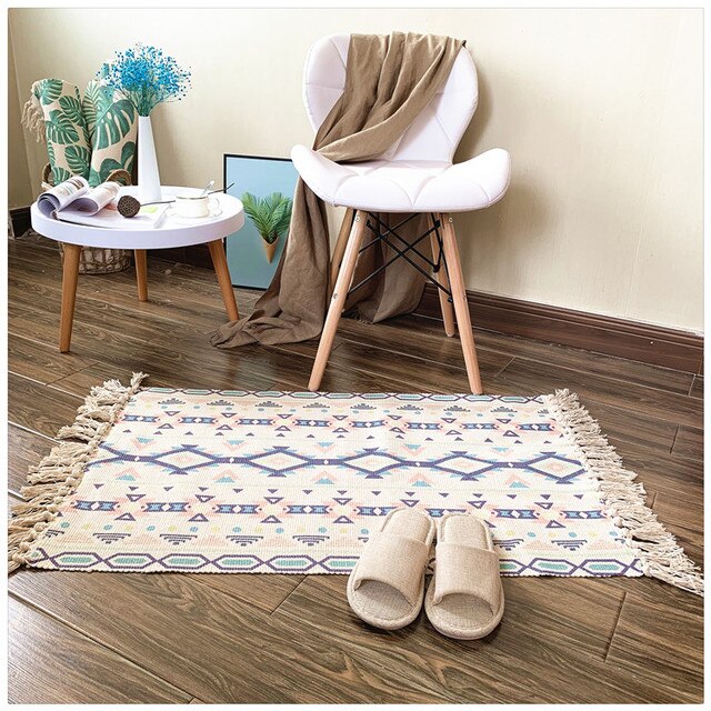 Tapis NordicDream croché à la Main | Bambou Calme