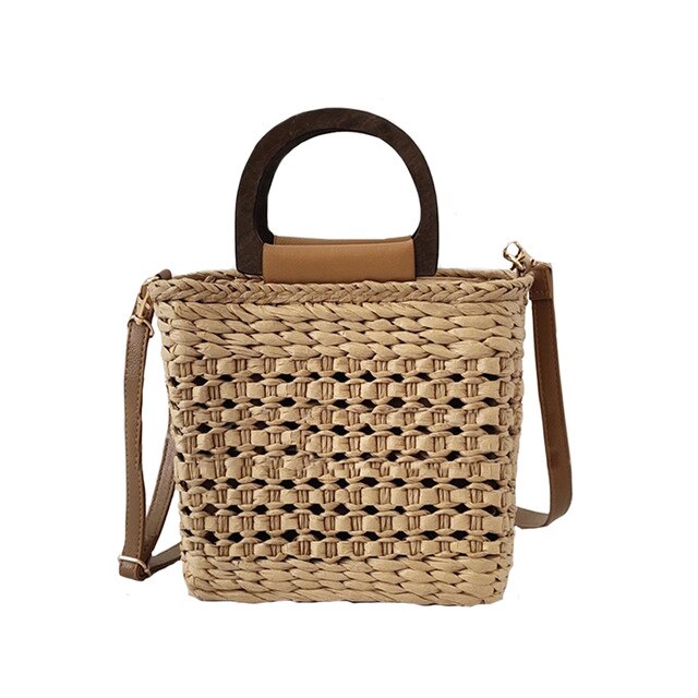 Cabas Paille Souple Croco Lille Vintage | Bambou Calme