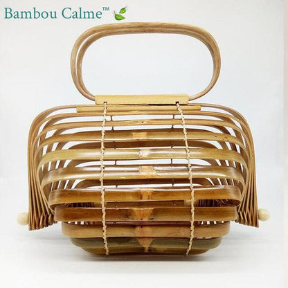 Cabas Bois Repliable Case Boho Nature | Bambou Calme