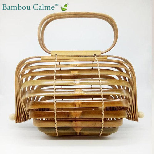 Cabas Bois Repliable Case Boho Nature | Bambou Calme
