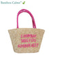 Cabas Paille Rose Good Bag Take You Good Places | Bambou Calme