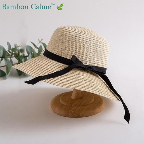 Chapeau de Paille Beige Sunny | Bambou Calme