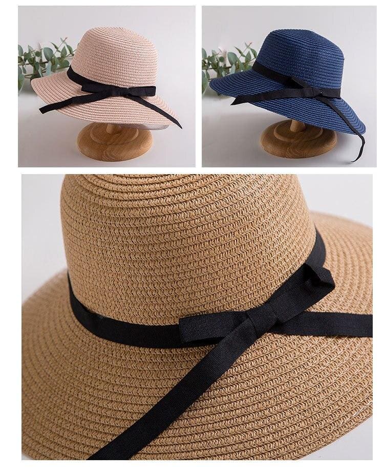Chapeau de Paille Blanc Sunny | Bambou Calme