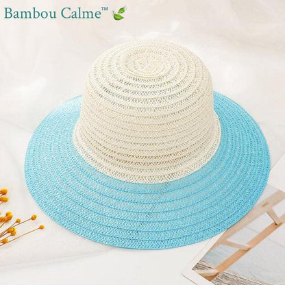 Chapeau de Paille Bleu La Pauline | Bambou Calme