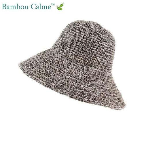 Chapeau de Paille Gris John | Bambou Calme