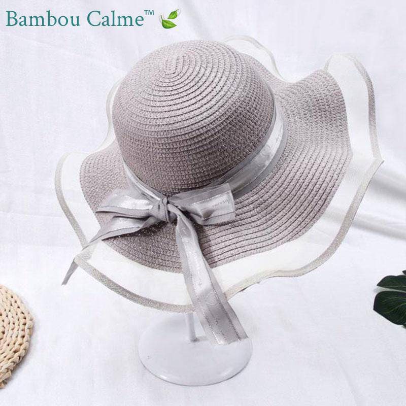 Chapeau de Paille Gris La Nordiste | Bambou Calme