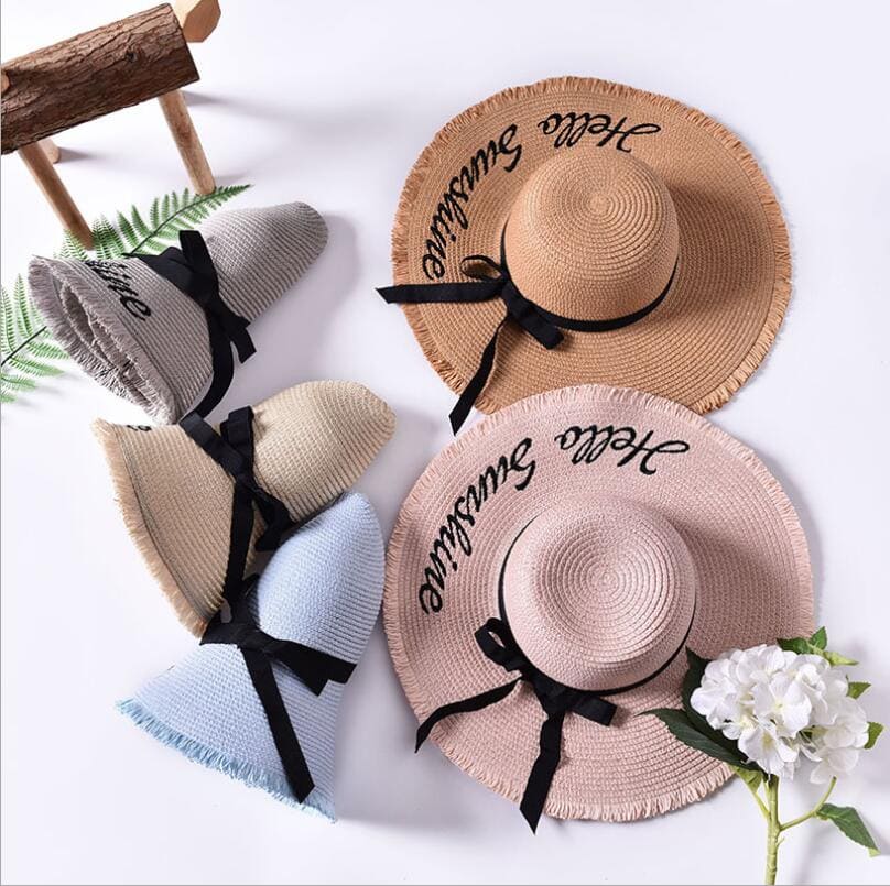 Chapeau de Paille Hello Sunshine Beige | Bambou Calme
