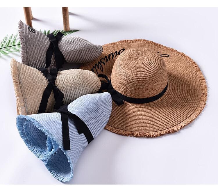 Chapeau de Paille Hello Sunshine Blanc | Bambou Calme