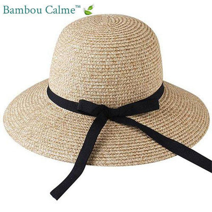 Chapeau de Paille Nature Lady Ocean | Bambou Calme