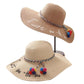 Chapeau de Paille Nature avec Grelots I Want To See The Sea | Bambou Calme