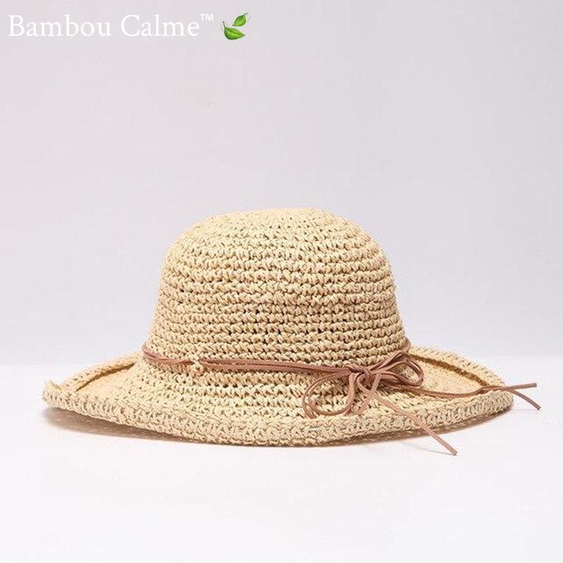 Chapeau de Paille Paysan Beige | Bambou Calme