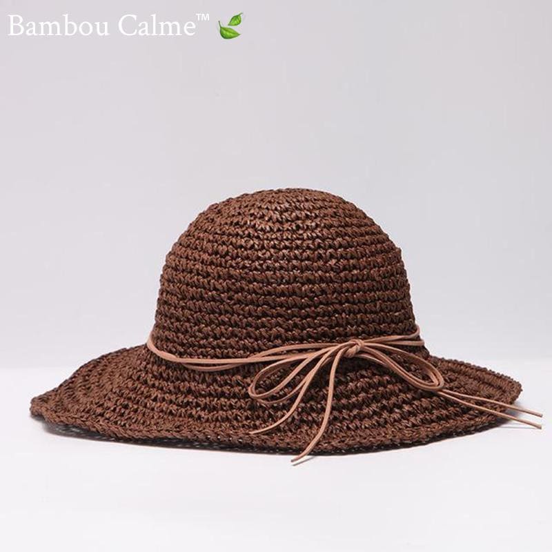 Chapeau de Paille Paysan Café Brun | Bambou Calme