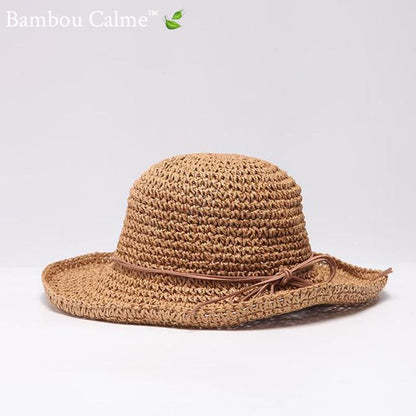Chapeau de Paille Paysan Café | Bambou Calme