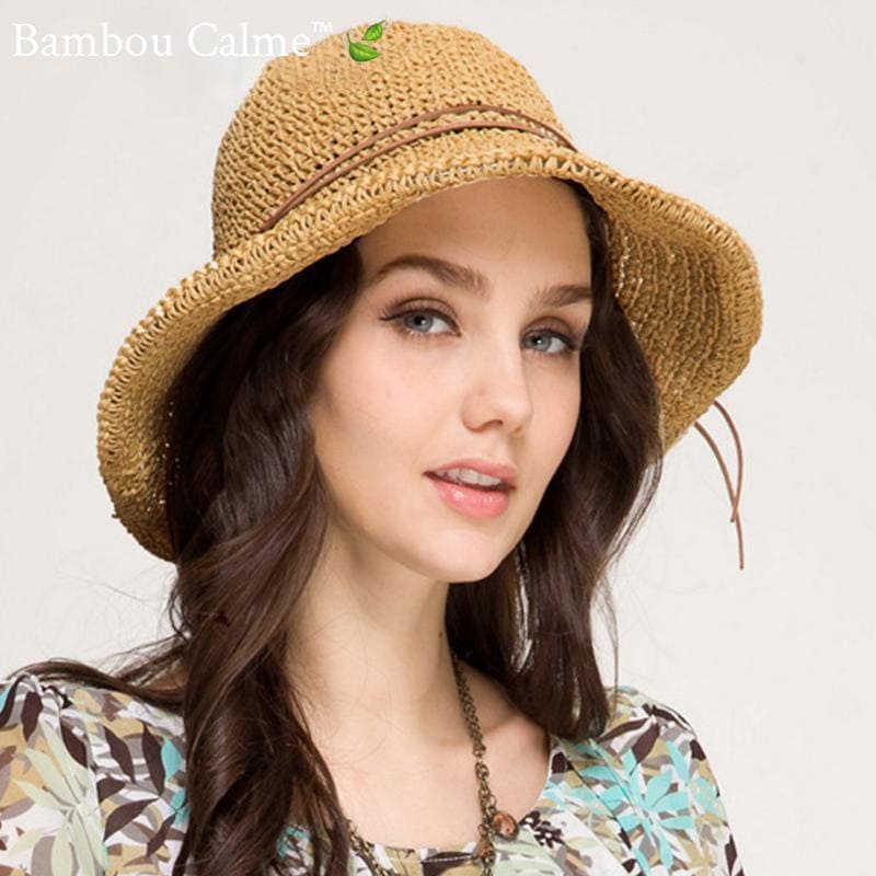 Chapeau de Paille Paysan Fuchsia | Bambou Calme