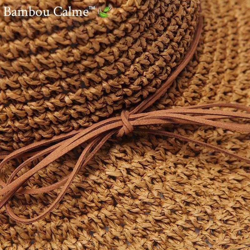 Chapeau de Paille Paysan Fuchsia | Bambou Calme