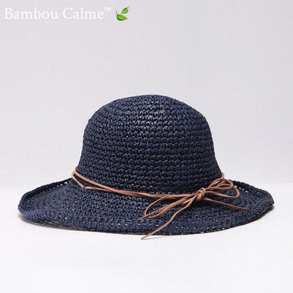 Chapeau de Paille Paysan Navy | Bambou Calme