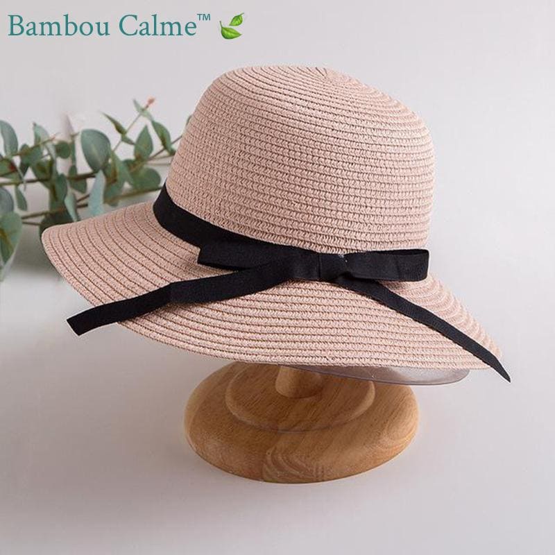 Chapeau de Paille Rose Sunny | Bambou Calme