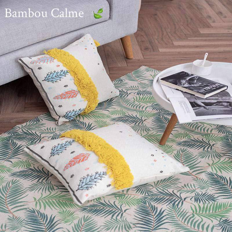 Coussin MinBambou tricots tissés 100% Coton | Bambou Calme