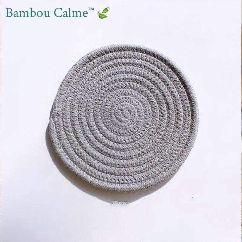 Dessous de verre Fibre de Lin | Bambou Calme™ 🍃