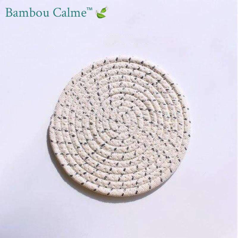Dessous de verre Fibre de Lin | Bambou Calme™ 🍃