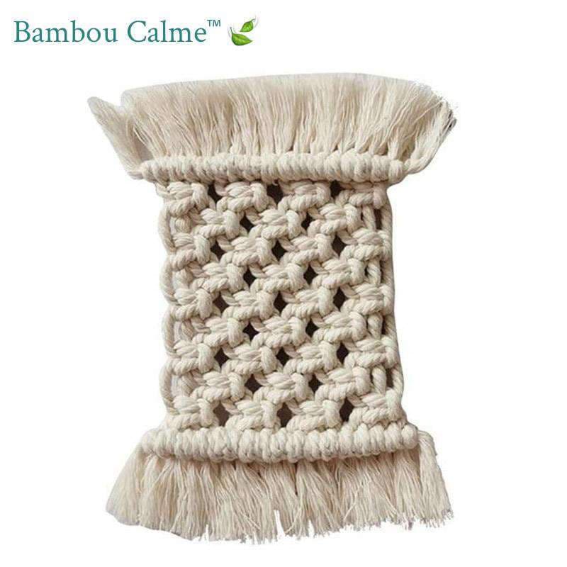 Dessous de verre MinMacram Coton pure | Bambou Calme™ 🍃