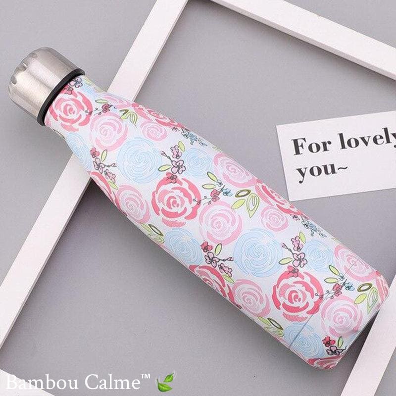 Gourde Inox Roses | Bambou Calme