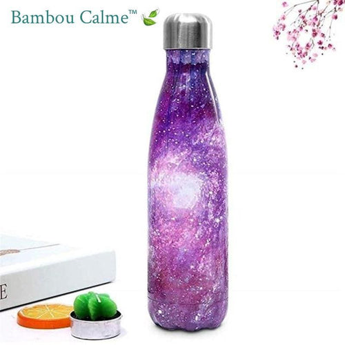 Gourde Inox Violette Galaxie | Bambou Calme