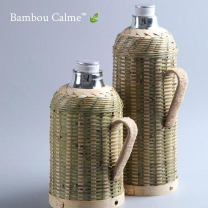 Gourde Inox avec Tissage Bambou | Bambou Calme
