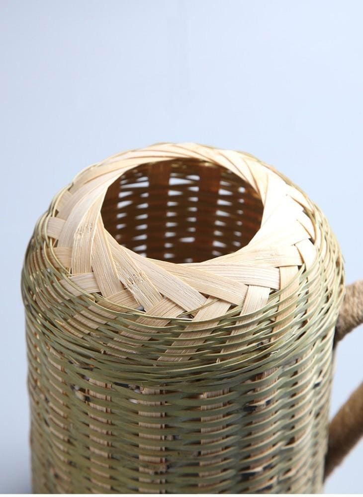 Gourde Inox avec Tissage Bambou | Bambou Calme