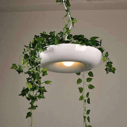 Lampe suspendue Donut Végétal LED | Bambou Calme