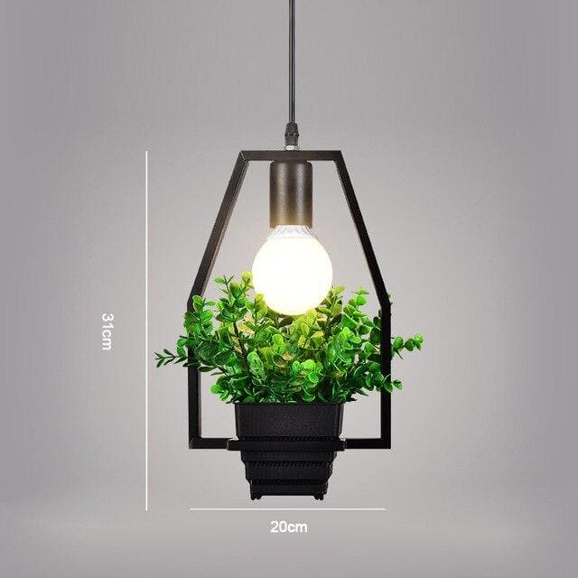 Lampes suspendues Végétales Acier Noir LED | Bambou Calme