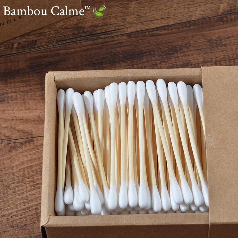 2000 Cotons-tiges Biodégradables Blancs | Bambou Calme