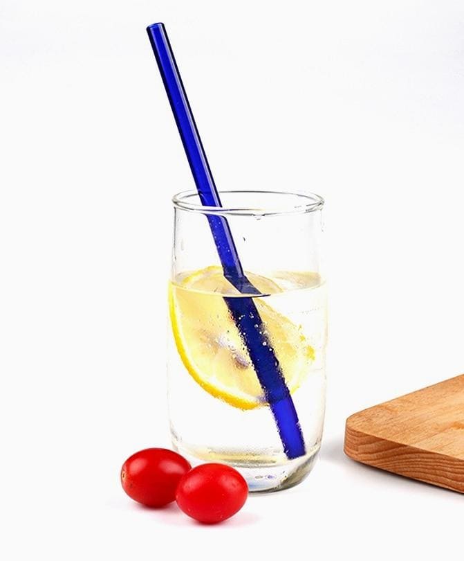 Pailles Transparentes en Verre avec Étui Crème et Goupillon | Bambou Calme