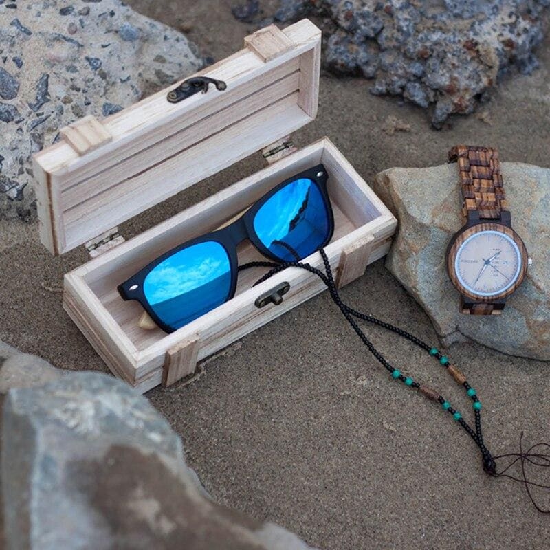 Lunettes de Soleil en Bois Bobu | Bambou Calme