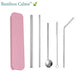 Pailles Inox Natures avec Goupillon et Étui Rose | Bambou Calme