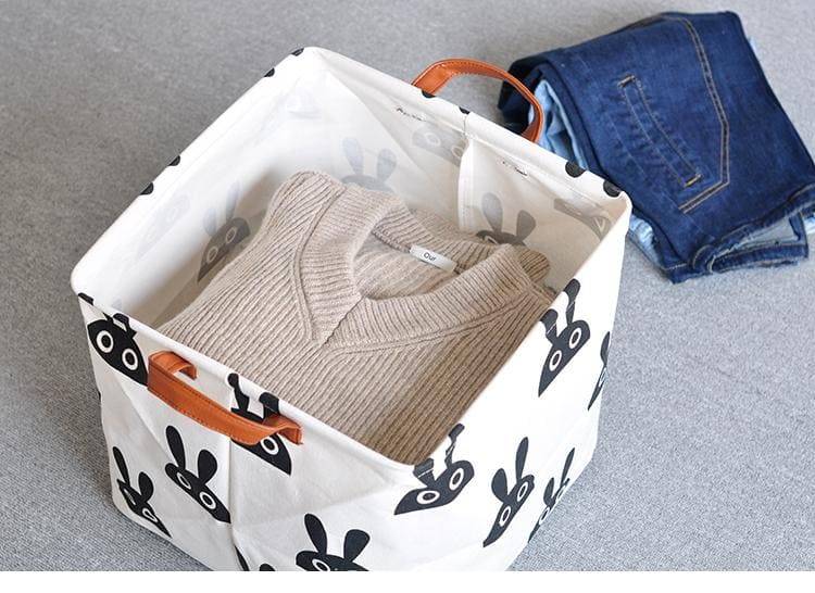 Panier à Linge Carré Géométrique | Bambou Calme