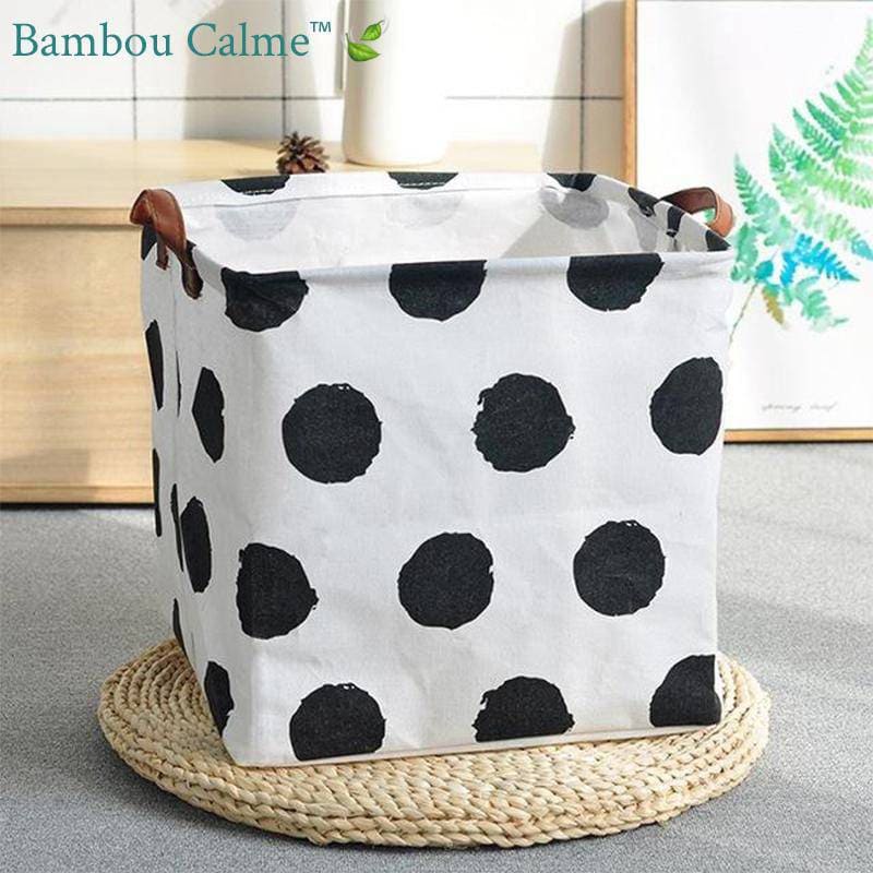 Panier à Linge Carré Pois | Bambou Calme
