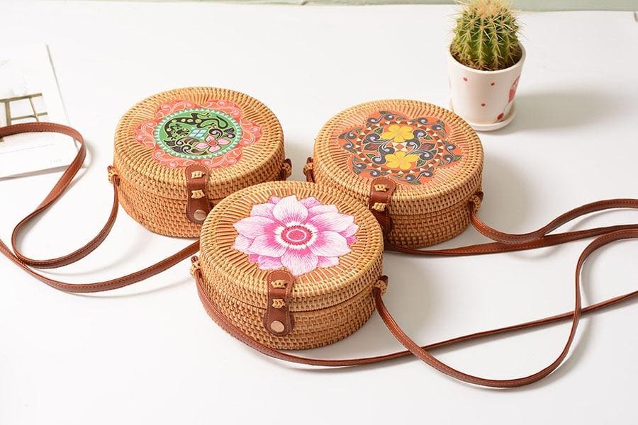 Sac Paille Rond Little Dreyfuss Style