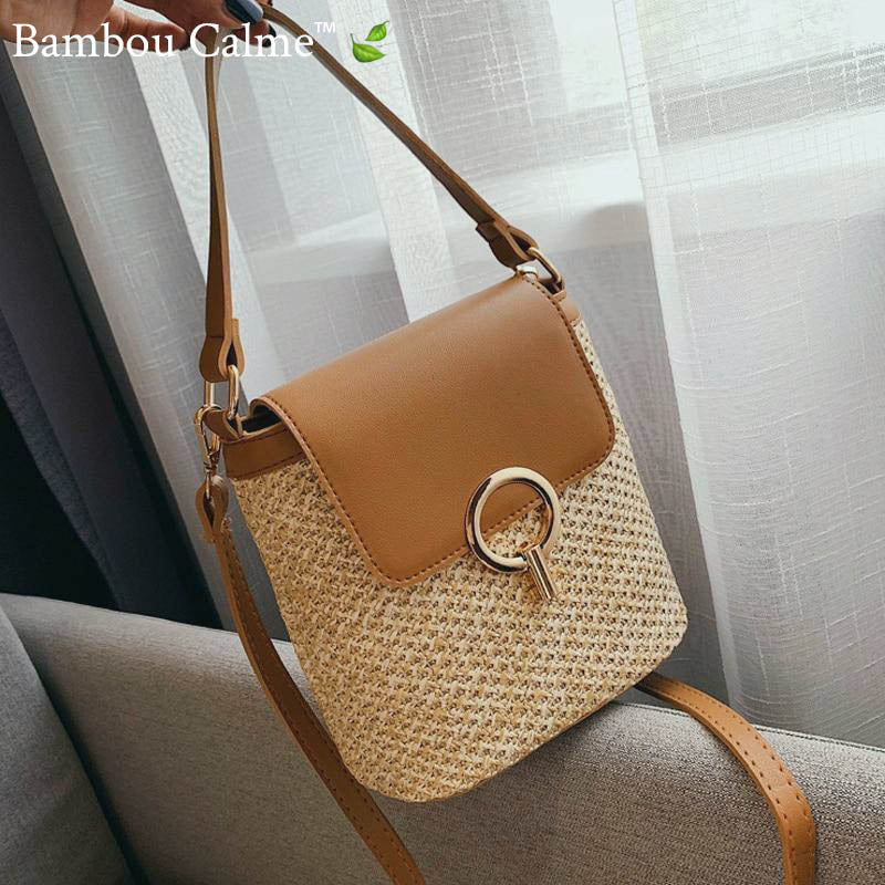 Sac Rond Paille <br>Paris Flocky