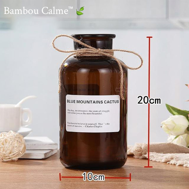 Vase MiniCount en Verre Ambre | Bambou Calme