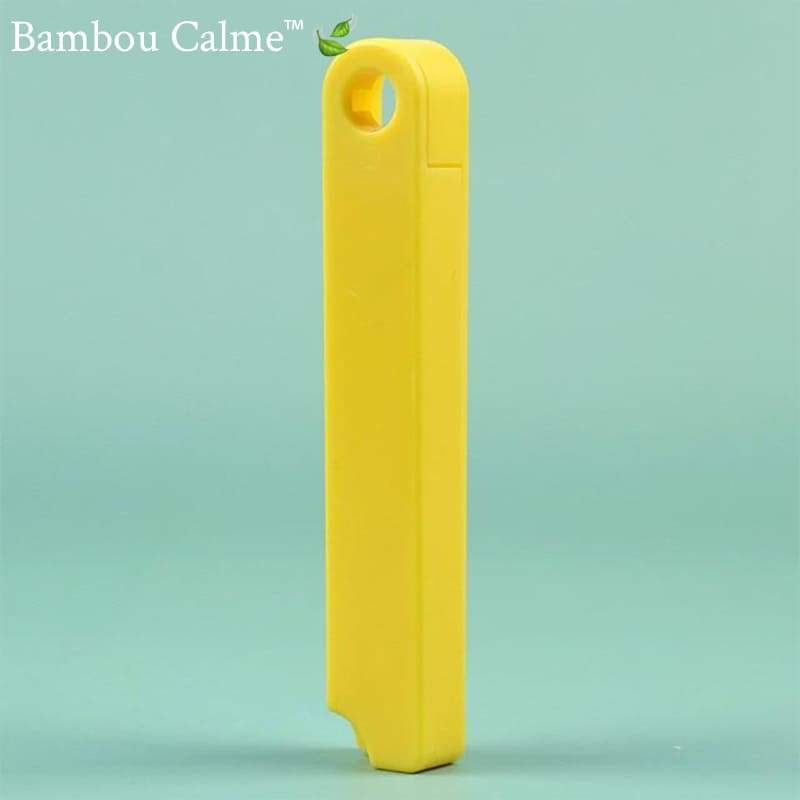 Coton-tige Réutilisable Écologique en Silicone Jaune avec Double Embouts