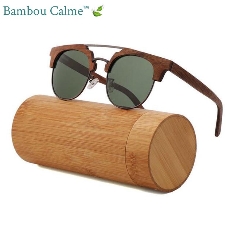 Lunettes de Soleil en Bois Noix Blues | Bambou Calme