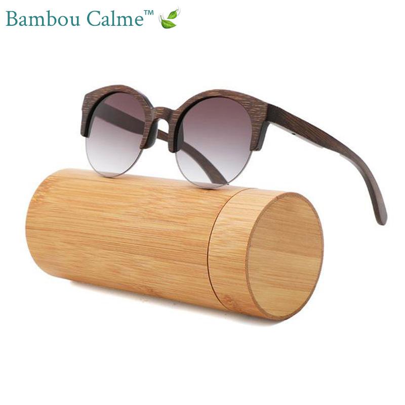 Lunettes de Soleil en Bois Marrons Calme | Bambou Calme 