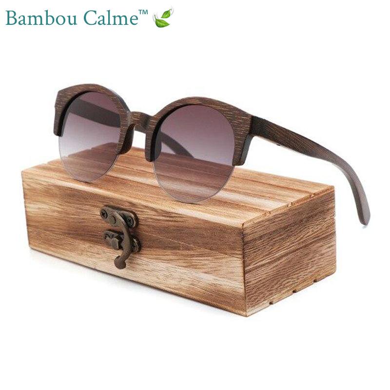 Lunettes de Soleil en Bois Marrons Calme | Bambou Calme