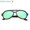 Lunettes de Soleil en Bois Vertes Stream | Bambou Calme