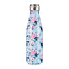 Gourde Inox Imprimé Flamant Rose Palmiers Bleus